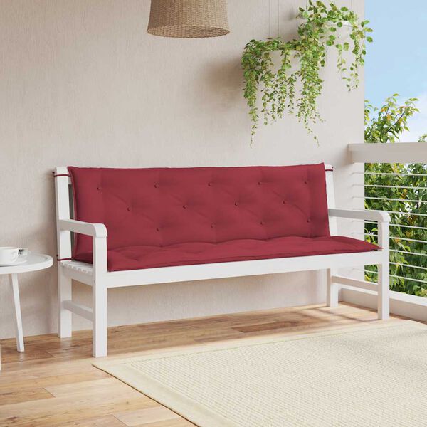 vidaXL Garden Bench Cushion Set of 2 Wine red