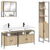 vidaXL Bathroom Furniture Set 4 pcs Sonoma Oak Engineered Wood