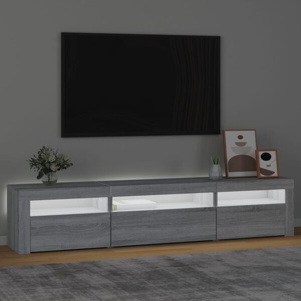 vidaXL TV Cabinet Grey Sonoma Engineered wood Large TV Cabinet