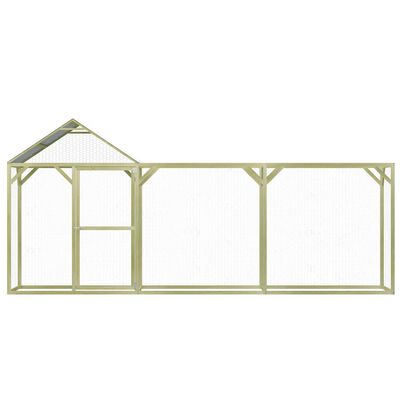 vidaXL Chicken Cage 14.8'x4.9'x6.6' Impregnated Wood Pine and Steel