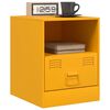 vidaXL Bedside Cabinet Mustard Yellow Cold-rolled Steel Medium