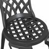 vidaXL Garden Bistro Set 3 pcs Black Aluminium