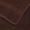 vidaXL Guest Towel Set of 2 Brown 100% Cotton 11.8 x 19.7 in