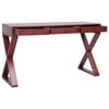 vidaXL Computer Desk Brown Solid Mahogany Wood 45.3 x 18.5 x 30.3 in