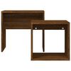 vidaXL Nesting Coffee Table Brown oak Engineered wood Small Stackable