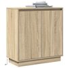 vidaXL LED Sideboard with Shelf Sonoma Oak 27.95 x 13.58 x 29.53 in