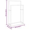 vidaXL Towel Rack Gold Iron Medium Towel Rack Rectangular Modern