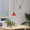 vidaXL Pendant Light Gloss Red Metal Medium Adjustable Armrests