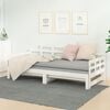 vidaXL Day Bed White Solid pine wood 2x Pull-Out Day Bed Rectangular