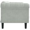 vidaXL Sofa Light grey Velvet, plywood, solid wood 2-seater Sofa