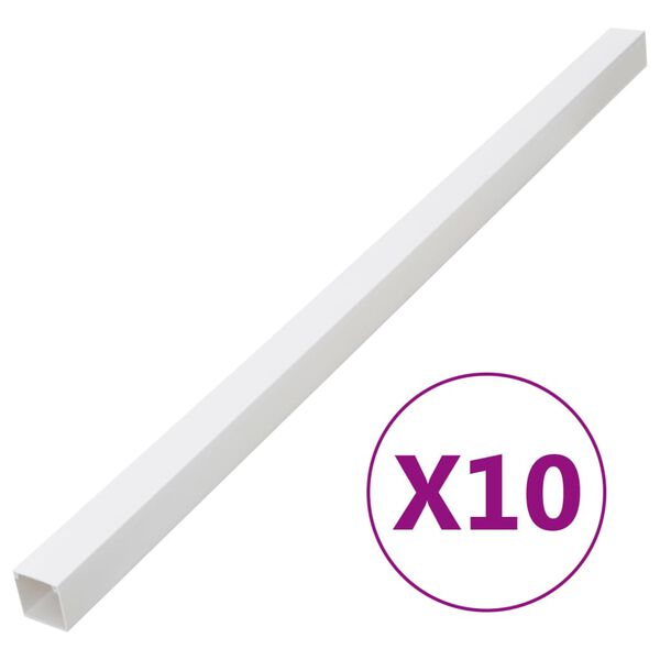 vidaXL Cable Trunking 3.9"x2.4" 32.8' PVC