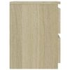 vidaXL Bedside Cabinet Sonoma Oak Engineered Wood Standard