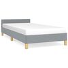 vidaXL Bed Frame With Headboard Light grey