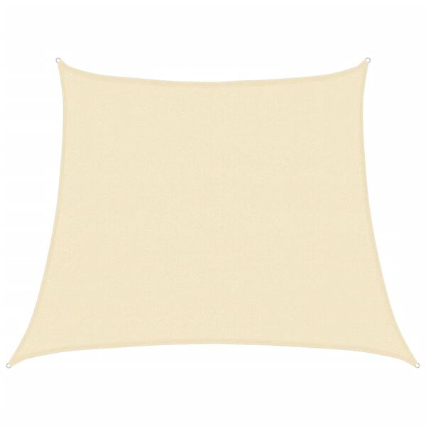 vidaXL Sunshade Sail 1.75 oz/ft² Cream 3/4x9.8' HDPE