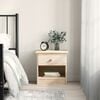 vidaXL Bedside Cabinet Natural Solid Pine Wood 16.1x13.8x16.1 in
