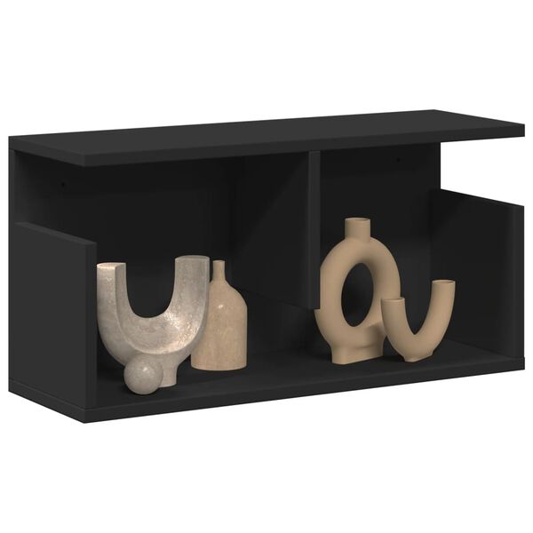 vidaXL Wall Cabinet Black Engineered wood Small Wall Cabinet