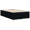 vidaXL Bed Frame Black Polyester, Plywood, Engineered wood, Solid pine wood