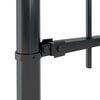 vidaXL Garden Fence with Hoop Top Steel 211.4"x39.4" Black