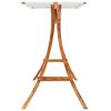 vidaXL Swing Bed Cream Solid spruce wood with teak finish, polyester