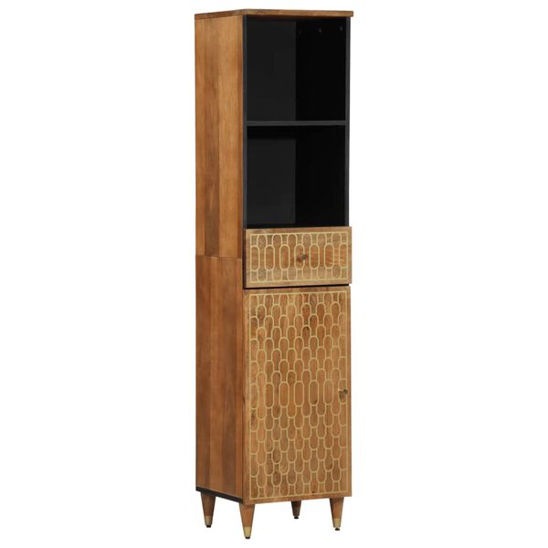 vidaXL Bathroom Cabinet Honey brown Solid mango wood, engineered wood, iron