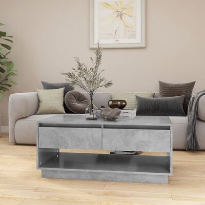 vidaXL Coffee Table Concrete Gray 40.4"x21.7"x17.3" Engineered Wood