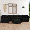 vidaXL Garden Lounge Set Black