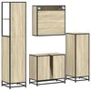 vidaXL Bathroom Furniture Set Sonoma oak Engineered wood, metal