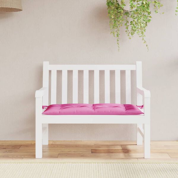 vidaXL Patio Bench Cushion Pink 43.3x19.7x2.8" Fabric