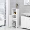 vidaXL Bathroom Furniture Set Shiny white Engineered wood Medium