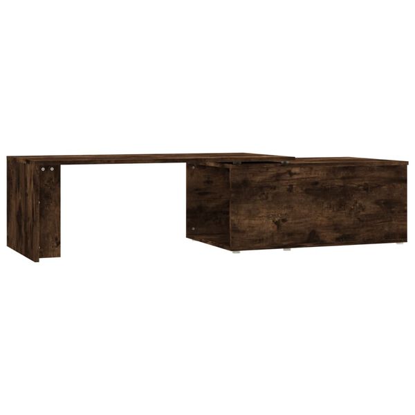 vidaXL Coffee Table Smoked oak Engineered wood 59.1 x 19.7 x 13.8 in