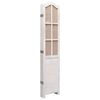 vidaXL 5-Panel Room Divider White 68.9"x65" Fabric