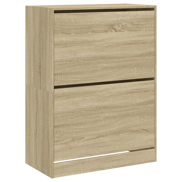 vidaXL Shoe Cabinet Sonoma Oak Engineered Wood Tall Shoe Cabinet