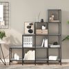 vidaXL Bookcase Grey Sonoma Engineered Wood, Metal Medium