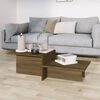 vidaXL Coffee Table Brown Oak Engineered Wood Medium Decorative Inlays