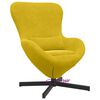 vidaXL Egg Chair Yellow 24.80 x 28.74 x 35.43 in Velvet