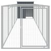 vidaXL Dog House Anthracite Galvanized Steel Large Durable Dog House