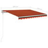 vidaXL Retractable Awning Orange and Brown