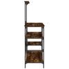 vidaXL Baker's Rack Smoked Oak 35.4"x15.7"x52" Engineered Wood and Metal