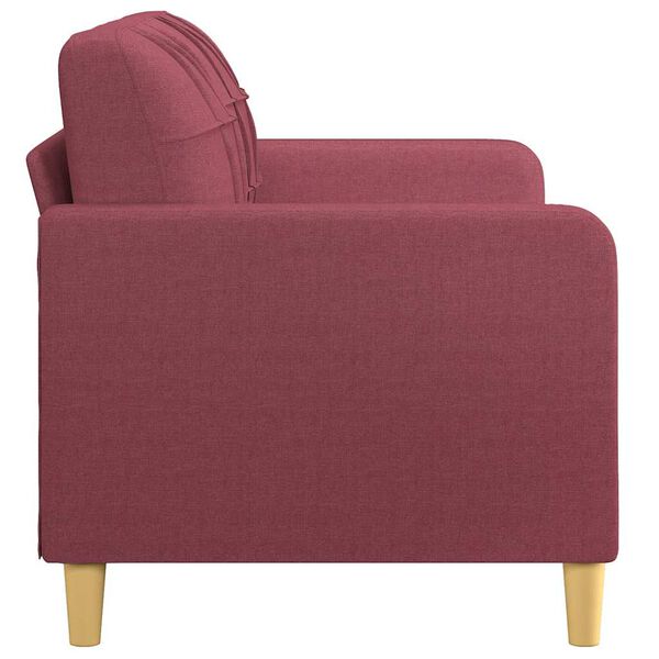 vidaXL 2-seater Sofa Wine Red Fabric (100% polyester), metal, textilene