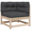 vidaXL Patio Sofa Set Anthracite Solid pine wood Large Modular