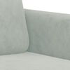 vidaXL 3-seater Sofa Light grey Velvet (100% polyester), metal, textilene
