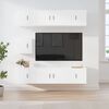 vidaXL TV Cabinet Set Set of 7 White Engineered wood 7 Piece Set