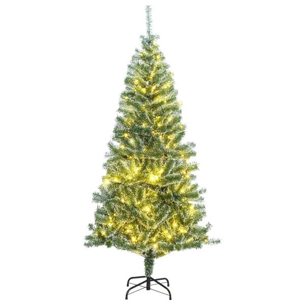 vidaXL Artificial Christmas Tree Green and white PET Large