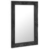 vidaXL Wall Mirror Black Wood, Glass, Engineered Wood 19.7 x 31.5 in