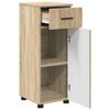 vidaXL Bathroom Cabinet with Door Sonoma Oak 11.81 x 13.78 x 31.50 in