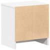 vidaXL Bedside Cabinet White Engineered wood Medium Bedside Cabinet