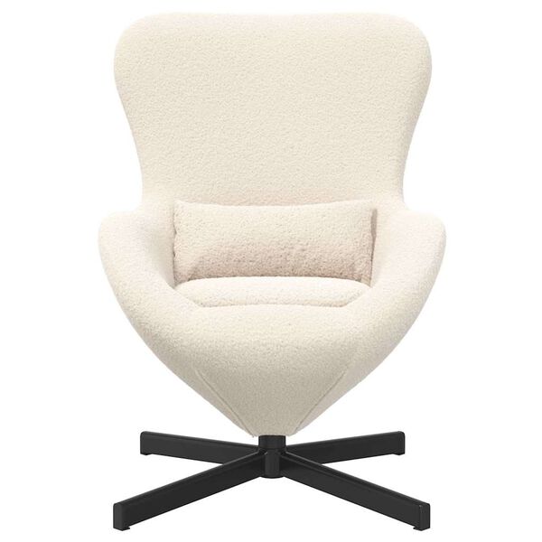 vidaXL Egg Chair Cream 24.80 x 28.74 x 35.43 in Fabric