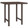 vidaXL Garden Side Table Brown PE rattan Small Stackable