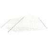 vidaXL Greenhouse White Polyethylene, Galvanized Steel Large