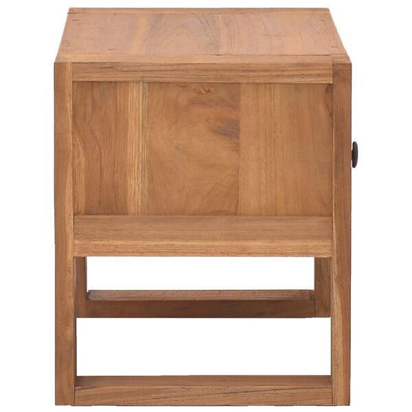 vidaXL Bedside Cabinet Natural Teak Solid teak wood Compact Durable